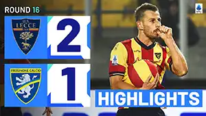 Lecce vs Frosinone highlights spiel ansehen