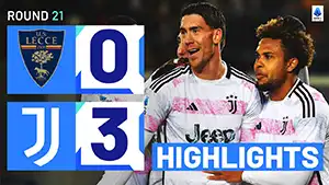 Lecce vs Juventus highlights match watch