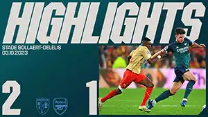 Lens vs Arsenal highlights della partita guardare