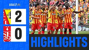 Lens vs Brest reseña en vídeo del partido ver