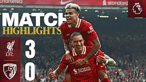 Liverpool vs Bournemouth highlights della match regarder