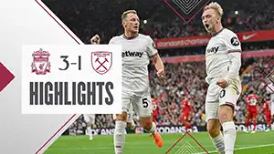 Liverpool vs West Ham highlights della partita guardare