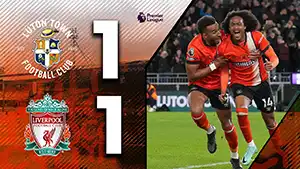 Gol Tahith Chong 80 Minuto Punto: 1-0 Luton Town vs Liverpool 1-1