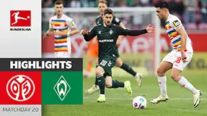 Mainz vs Werder reseña en vídeo del partido ver