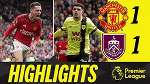 Manchester United vs Burnley highlights della partita guardare