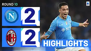 Napoli vs AC Milan highlights della match regarder