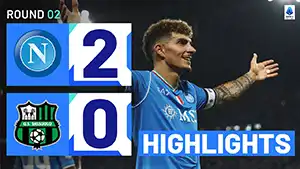 Napoli vs Sassuolo highlights della partita guardare