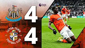 Gol Elijah Adebayo 62 Minuto Puntaje: 2-4 Newcastle Utd vs Luton Town 4-4