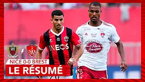 Nice vs Brest reseña en vídeo del partido ver