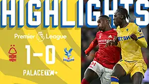 Nottingham Forest vs Crystal Palace highlights della partita guardare