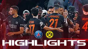 Paris SG vs Borussia Dortmund reseña en vídeo del partido ver