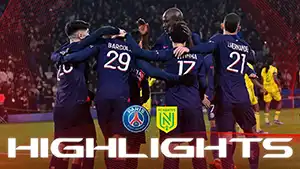 Gol Randal Kolo Muani 83 Minuto Puntaje: 2-1 Paris SG vs Nantes 2-1