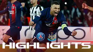 Gol Kylian Mbappe 90+8 Minuto Puntaje: 1-1 Paris SG vs Newcastle Utd 1-1