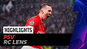 PSV vs Lens reseña en vídeo del partido ver