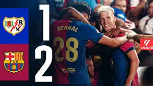 Goal  Pedri 60 Minute Score: 1-1 Rayo Vallecano vs Barcelona 1-2