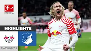 Goal Lukas Klostermann 34 Minute Score: 1-0 RB Leipzig vs Hoffenheim 3-1