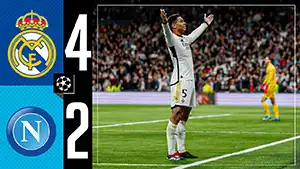Гол Джованні Сімеоне 9 Хвилина Рахунок: 0-1 Реал Мадрид vs Наполі 4-2