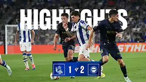 Tor Brais Méndez 32 Minute Stand: 1-0 Real Sociedad vs Deportivo Alavés 1-2