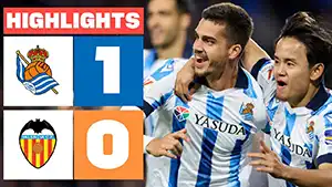 Real Sociedad vs Valencia highlights match watch