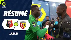 Gol Ibrahim Salah 82 Minuto Punto: 1-1 Rennes vs Lens 1-1