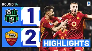 Sassuolo vs Roma highlights della match regarder