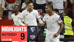 Gol Álvaro García 26 Minuto Punto: 0-2 Sevilla vs Rayo Vallecano 2-2