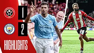 Sheffield United vs Manchester City highlights della partita guardare