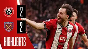 Gol Ben Brereton 44 Minuta Wynik: 1-1 Sheffield United vs West Ham 2-2