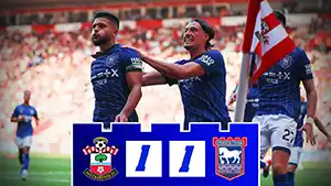 Goal Tyler Dibling 5 Minute Score: 1-0 Southampton vs Ipswich Town 1-1