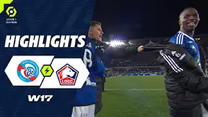 Strasbourg vs Lille reseña en vídeo del partido ver