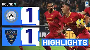 Udinese vs Lecce highlights della match regarder