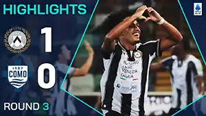 Udinese vs Como highlights della partita guardare