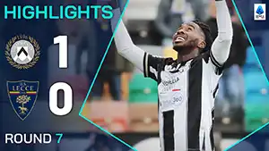 Udinese vs Lecce highlights della partita guardare