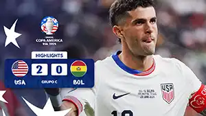 Gol Christian Pulisic 3 Minuto Puntaje: 1-0 EE.UU vs Bolivia 2-0