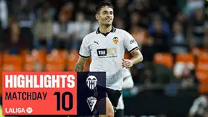 Valencia vs Cadiz reseña en vídeo del partido ver