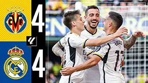 Gol Alexander Sørloth 56 Minuto Puntaje: 4-4 Villarreal vs Real Madrid 4-4