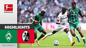 Werder vs Freiburg reseña en vídeo del partido ver