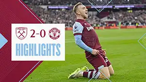 West Ham vs Manchester United highlights della match regarder