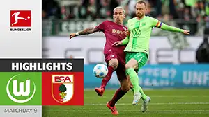 Wolfsburg vs Augsburg reseña en vídeo del partido ver