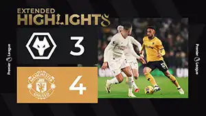 Gol Marcus Rashford 5 Minuto Puntaje: 0-1 Wolverhampton vs Manchester United 3-4