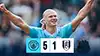 Manchester City vs Fulham highlights della partita guardare